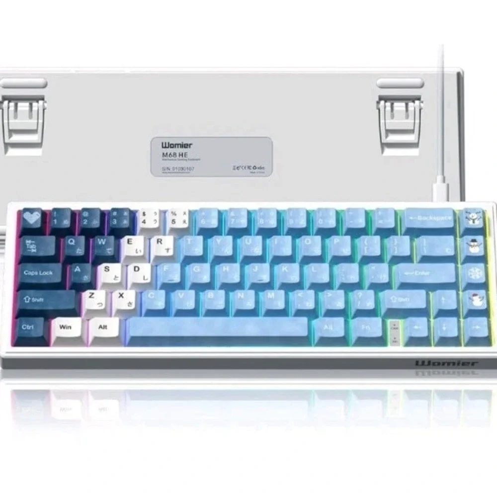 Mechanical Gaming 60 % Keyboard Womier M68 HE Ultra Rapid‎ Trigger Hall Effect